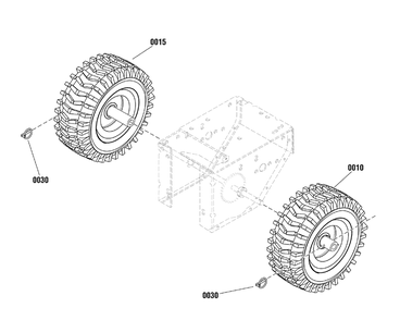 Wheels And Tires Group Diagram and Parts List for 1696262-00 (18-2851-33-1371 Pro)(2012) Briggs and Stratton Snow Blower
